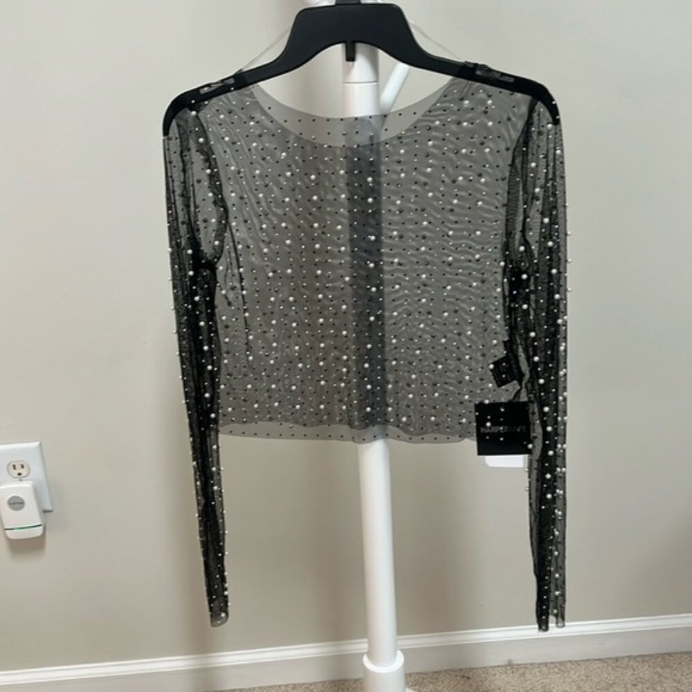 Pearl & Rhinestone Embellished Top